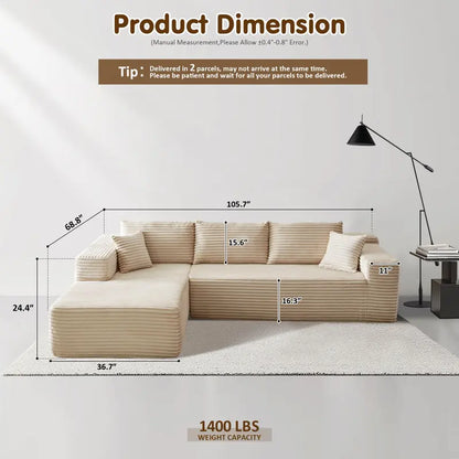 Modern Giant Memory Foam Vacuum-Compressed Sofa Bed Couch Built-Up Style for Living Room Bedroom Fabric Upholstery for Hotels