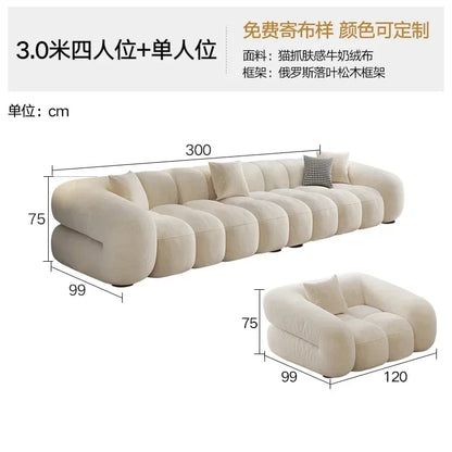 Designer Luxury Living Room Sofas House Nordic Family Elegant Relaxing Sofa Economic Apartment Minimalist Divano Hotel Furniture
