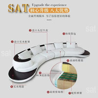 Italian Designer Minimalist Corner L-shaped Leather Sofa Villa Living Room High-end Customized Sofa Set