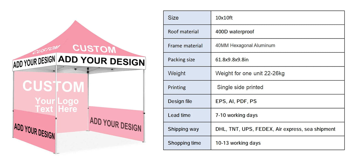 Exhibition Event Marquee Gazebos Custom Printed Business Advertising Canopy Pop Up Foldable Tent