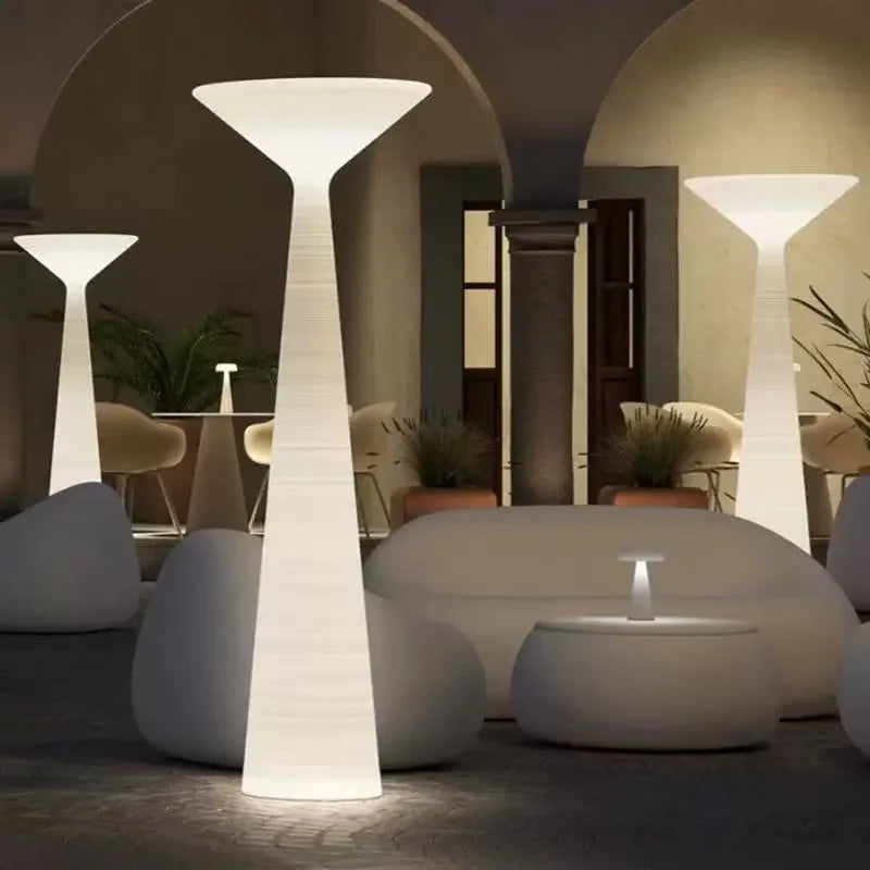 Outdoor large rolling sculpture floor lamp creative art decorative lighting