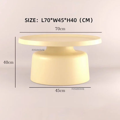 Nordic Living Room Center Table Circular Coffee Tables Modern Side Tea Table Portable Simple Bedroom Nightstand Home Furniture B