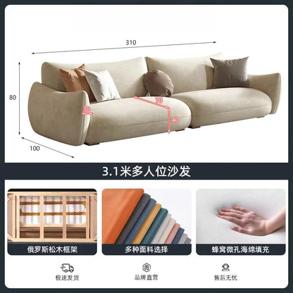 Nordic Cloud Living Room Sofas Cream Loveseat Tiny House Comfortable Living Room Sofas Relaxing Ergonomics Muebles Furniture
