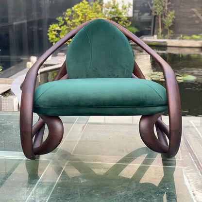 All solid wood rocking chair, modern light luxury log living room lazy rocking chair