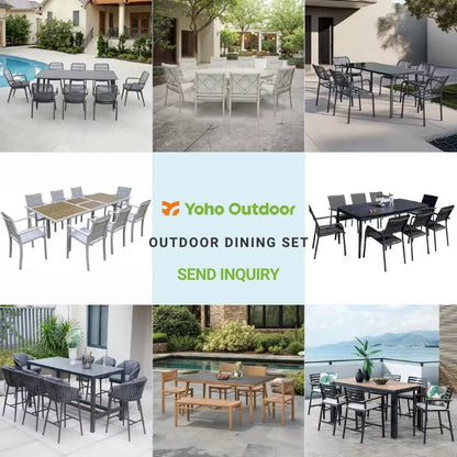 All-Weather 4pcs PE Rattan Sofa Set Luxury Modern Dining and Living Room for Courtyard School Outdoor Garden