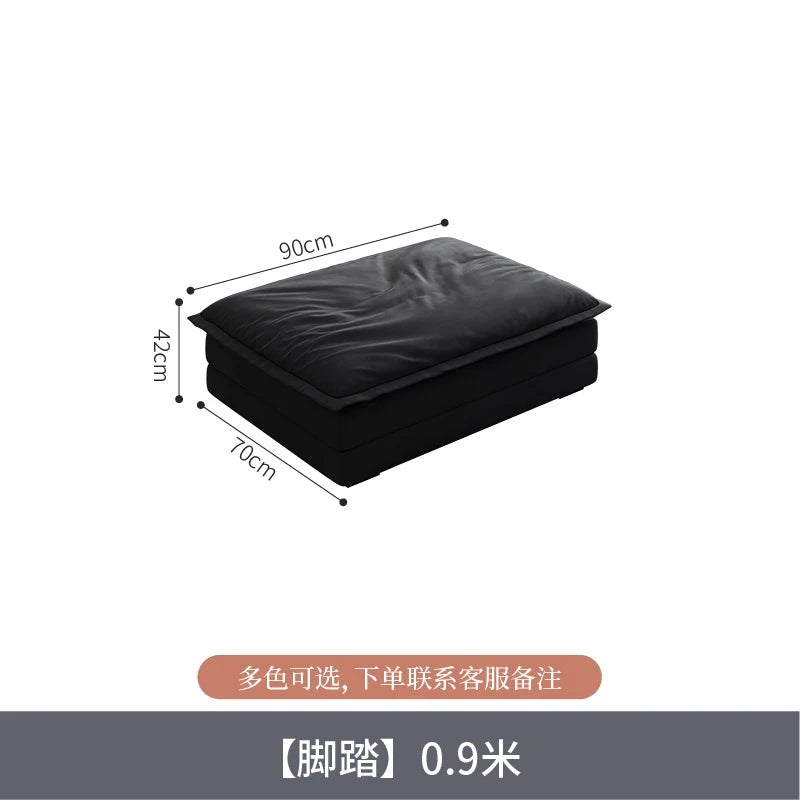 A Minimalist petal retro sofa home living room simple matte fabric corner sofa