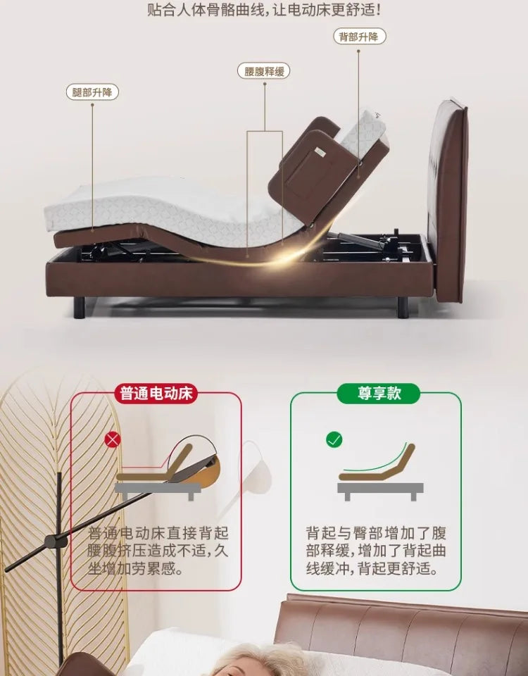 Comfortable Bedframe Beds Care Old People Multifunction Adjustable Beds Electric Recovery Bedroom Furniture Letti Pieghevoli LLB