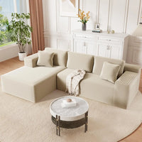 108" Cloud Sectional Couch Sofa with L-Shape Chaise, Modular Sectional Couch with Deep Seat for Living Room Bedroom