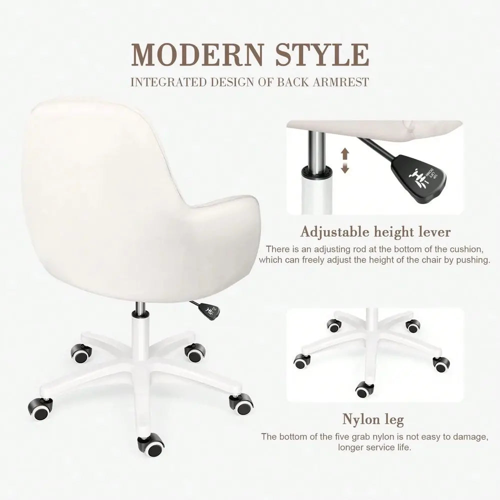 Office Chair Home Computer Chairs Adjustable Task Chairs Modern Makeup Chair 360 Swivel Computer Chair Mid Back