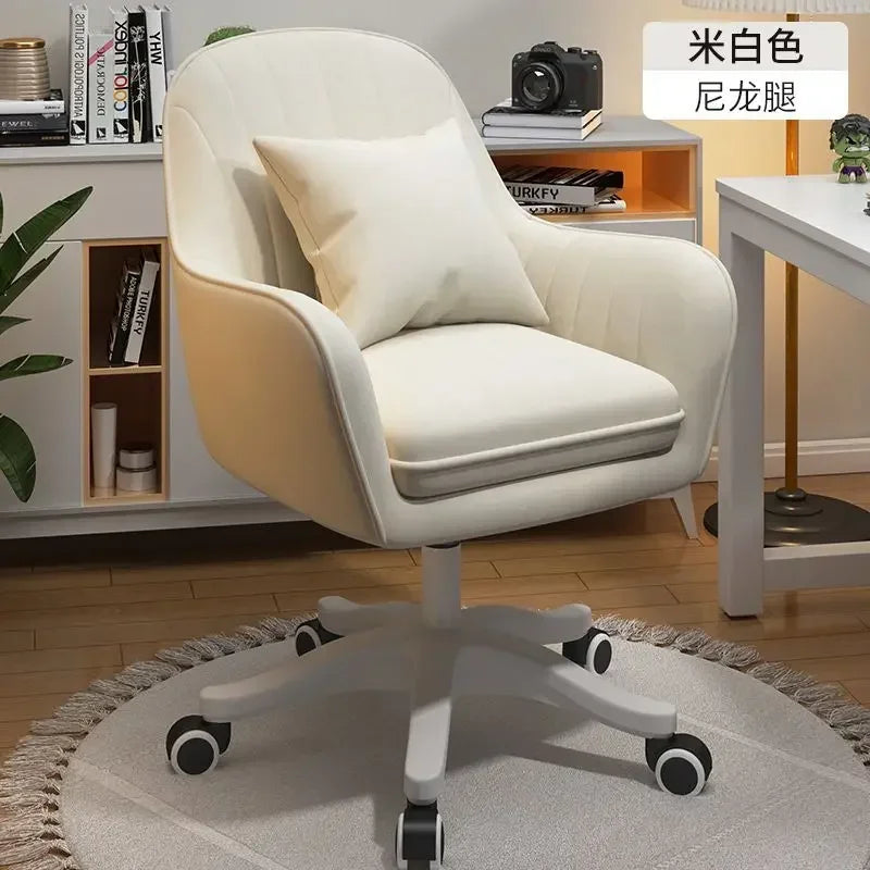 Home Computer Chair Girl's Bedroom Backrest Lift Swivel Chair College Student Dormitory Study Chair Comfortable Office Chairs