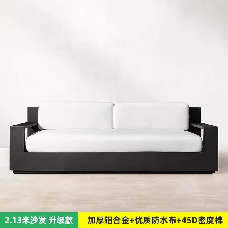 postmodern Aluminum alloy outdoor sofa leisure courtyard open-air balcony waterproof homestay sun room