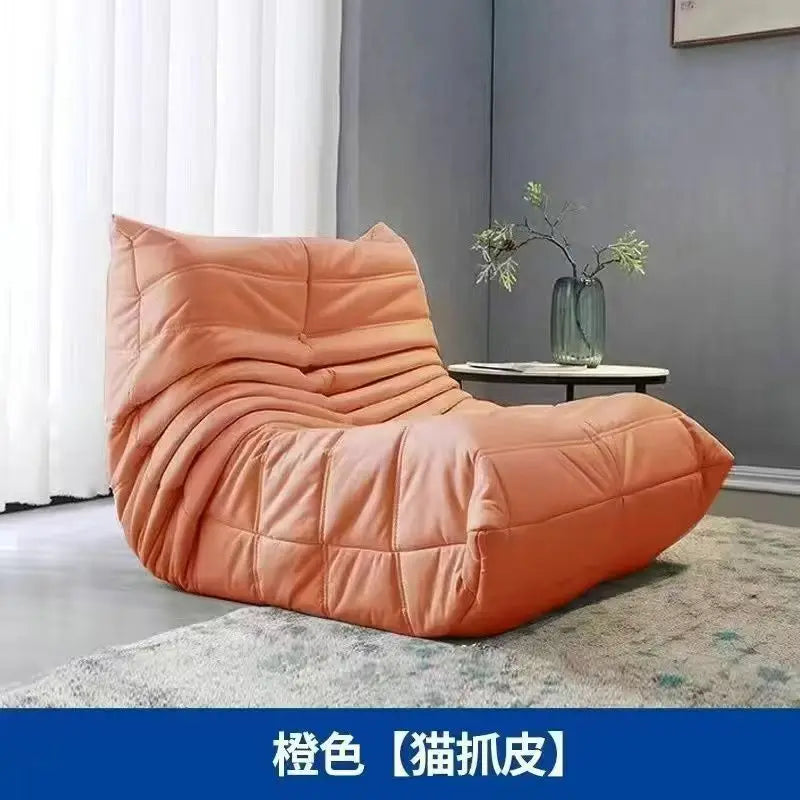 Single suede foam sofa armless floor sofa lazy sofa living room bedroom balcony lounge chair reading chair fireside chair