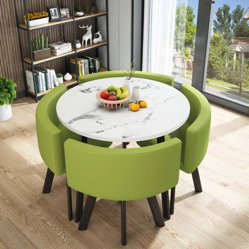 Factory Customization Elegant Chrome Dining Room Set Modern Design Extendable Home Furniture for Home Hotel or Apartment