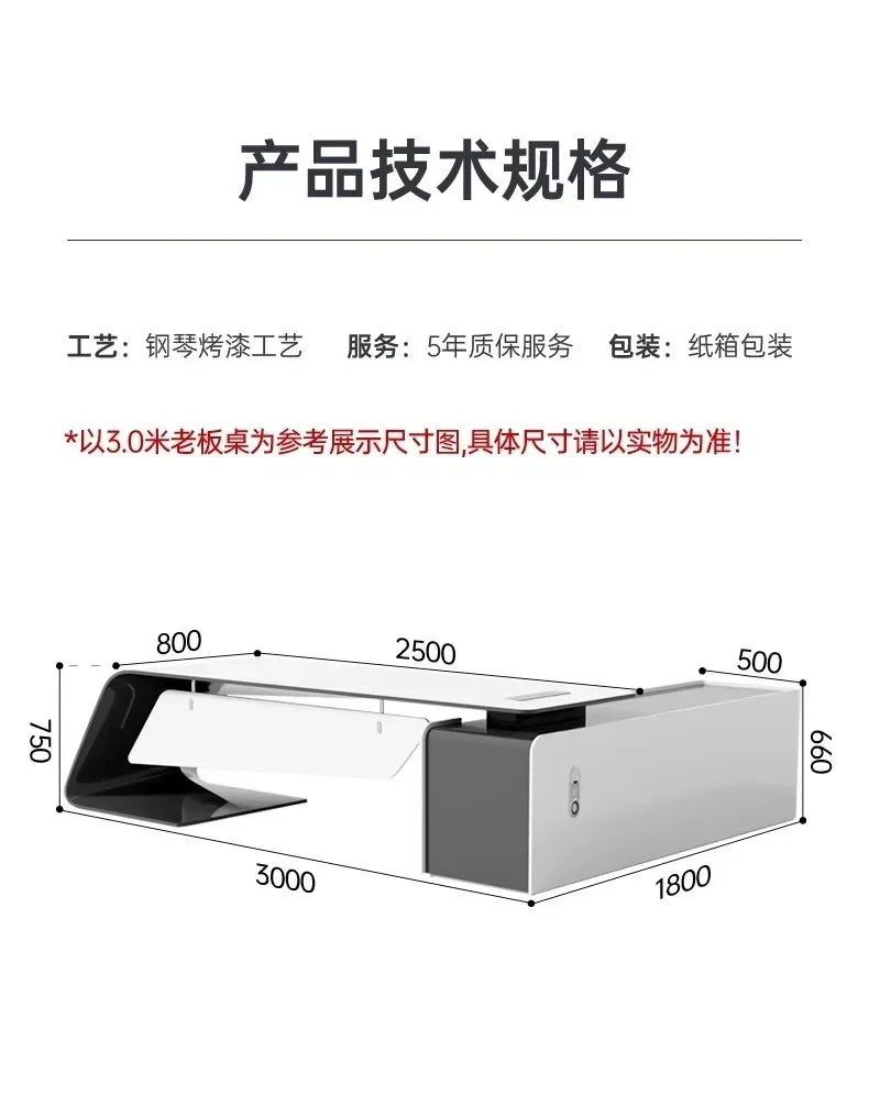 Luxury Long Office Desk Modern Design Storage Multifunctional Office Desk Display Minimalist Mesas Escritorio Trendy Furniture