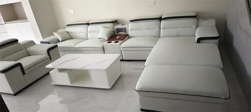 Luxury Leather Living Room Sofas Italian Home Sofa Bed Recliner Modern Designer Ergonomic Back Sofa Living Room Furniture