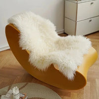 Modern Voido Design Rocking PE Plastic Lounge  Chair Rotational-molded Polyethylene  Lazy Sofa Chair Ins Post-modern Homestay