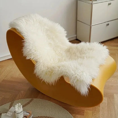 Modern Voido Design Rocking PE Plastic Lounge  Chair Rotational-molded Polyethylene  Lazy Sofa Chair Ins Post-modern Homestay