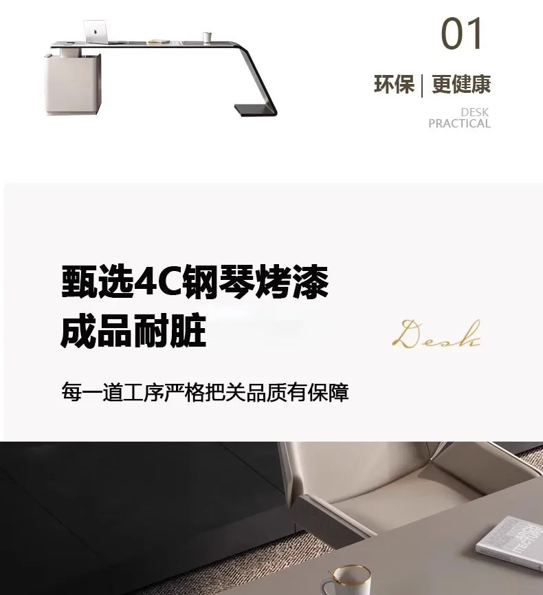 Luxury Paint Office Desk High-end Simple Modern Creative Boss Desk President Manager Mesas De Escritorio Office Furniture