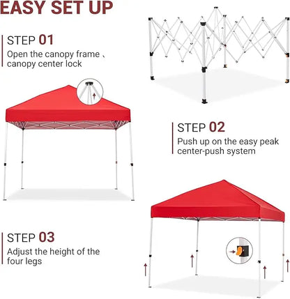 Easy Pop-Up Canopy, Outdoor Screen Tent with Mesh Mosquito Netting Side Walls, Pop Up Tent, Waterproof for Camping Party Yard
