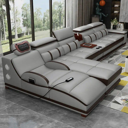 Hot Sale Modern Storage Luxury Micro Fabric Leather Reclining Leather Folding Multi Purposes Living Room Sofa