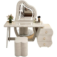 User-friendly Nordic Led Mirror Dressing Table Brown Drawer Bedroom Light Dressing Table Beautiful Storage Furniture Comfy