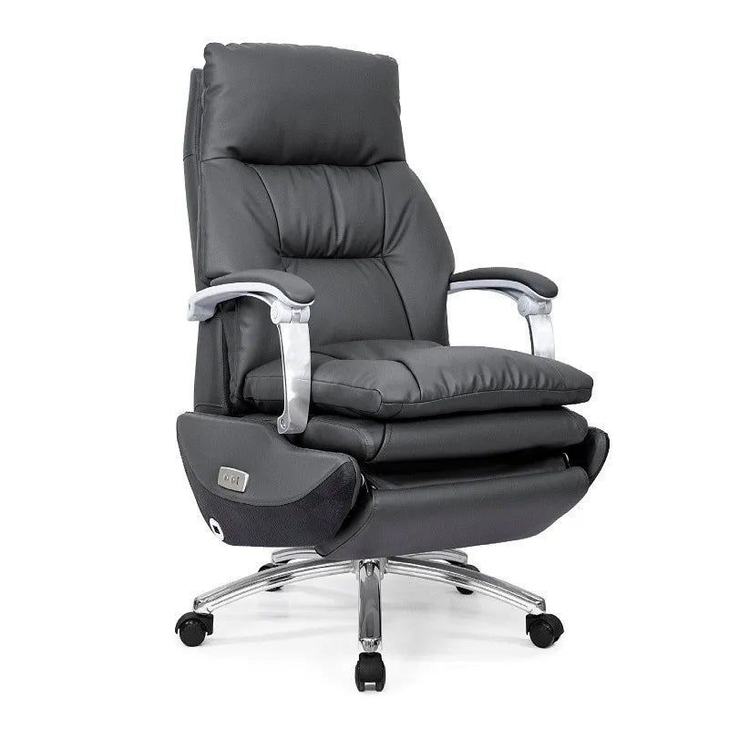 Genuine Leather Electric Office Chair with Massage Lunch Break Function Chairman CEO boss Computer Chair