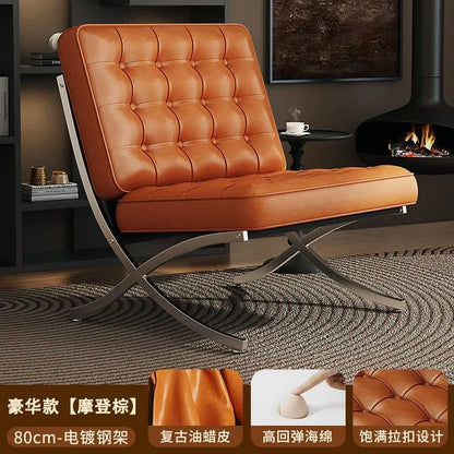 Balcony Throne Relax Reading Modern Room Decor Fashion Chairs Black Metal Living Room Chairs Comfortable Sillones Home Design