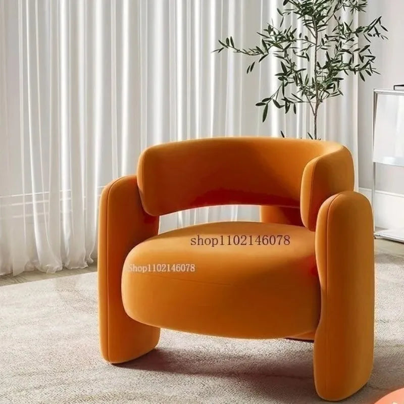 Negotiation Sofa Chair Living Room Furniture Sofas Cream Wind Balcony Single Sofa Nail Salon Beauty Salon Reception Lounge Area