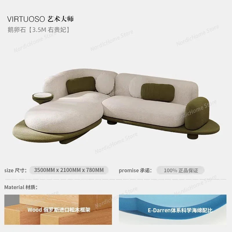 Light Luxury Italian Sofa Living Room Designer Unusual Adult High Quality Aesthetics Sofas Aesthetics Trendy Muebles Furniture