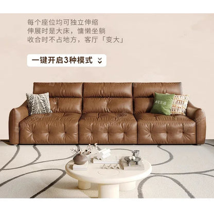French Scalable Electric Sofa Bed Modern Designer Creativity Puff Sofa Comfort Lounge Living Room Furniture Canape Salon FYES