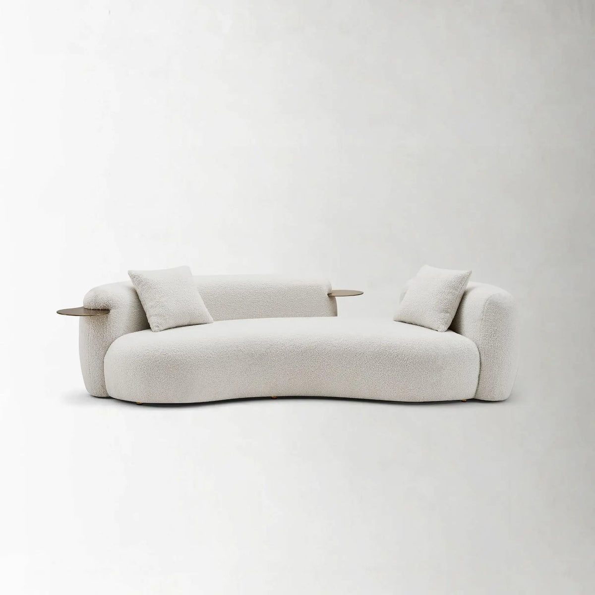 Cream wind pea sofa Italian minimalist light luxury modern living room Internet celebrity creative