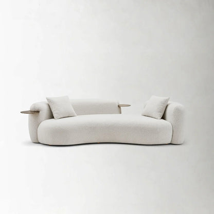 Cream wind pea sofa Italian minimalist light luxury modern living room Internet celebrity creative