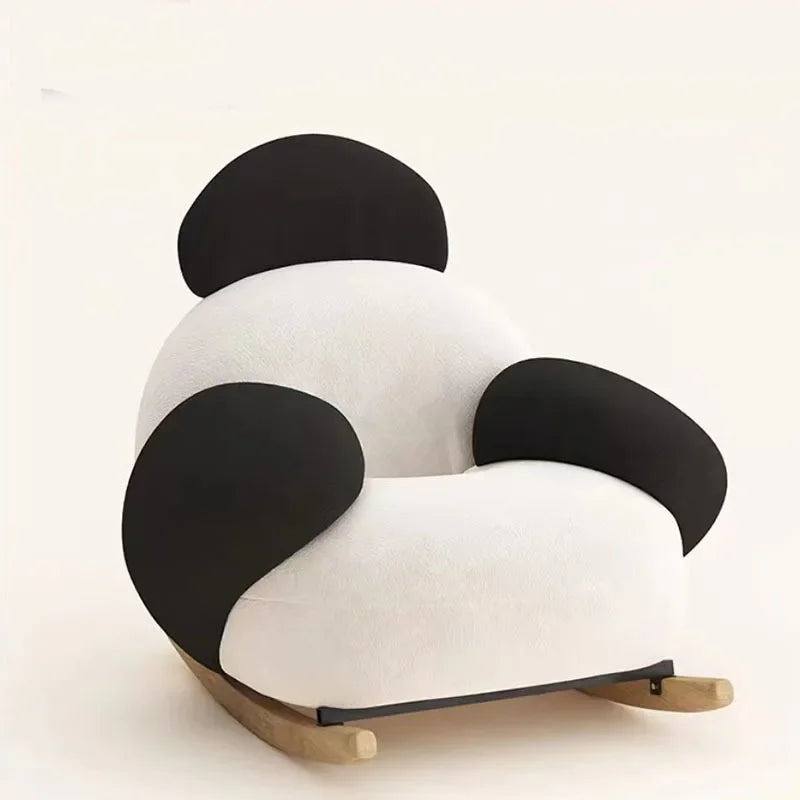 Nordic Cute Sofa Single Chair Net Rocking Chair Cream Lazy Simple Balcony Pedal Bedroom Living Room Sofas Home Furniture Couch