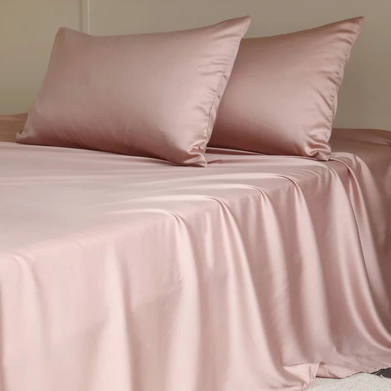 1PC Mulberry Silk Flat Sheet Luxury Smooth Bed Sheets Top Sheet Single Double King Queen Size Couple Bed Linen Soft Bedspreads