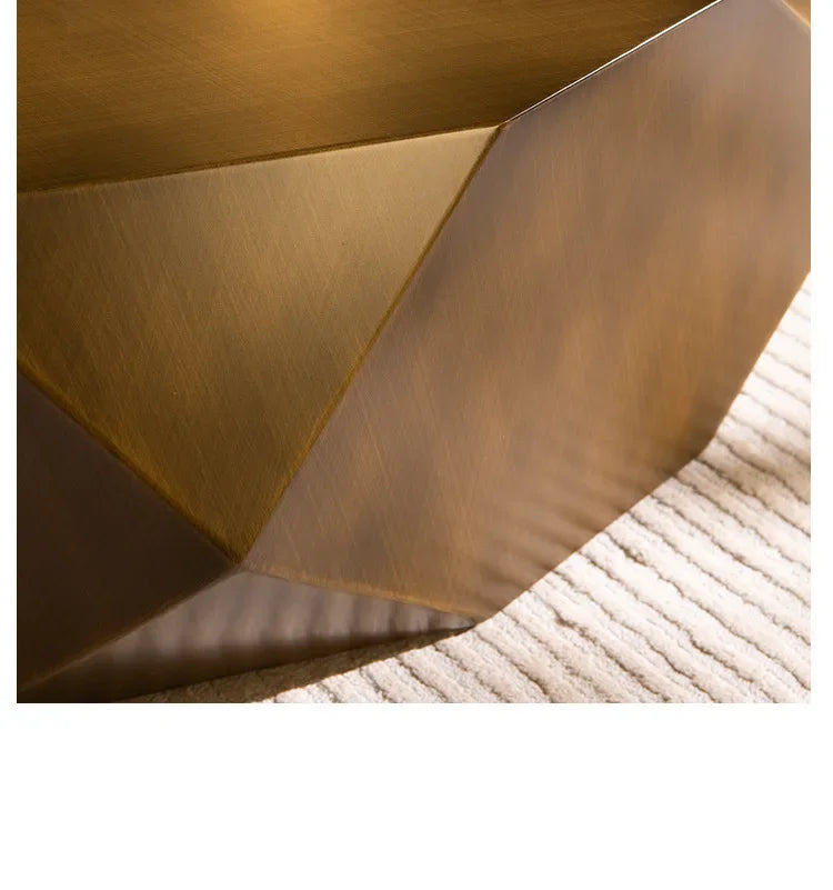 D36Light luxury modern simple living room home new designer special-shaped stainless steel creative coffee table