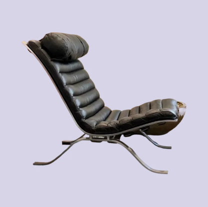 Leisure chair living room high-end retro recliner medium antique stainless steel sofa chair comfortable