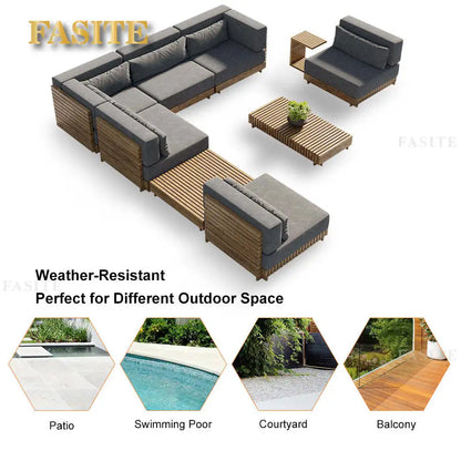 modern luxury extra deep conversation burma modular sectional teak patio outdoor furniture set
