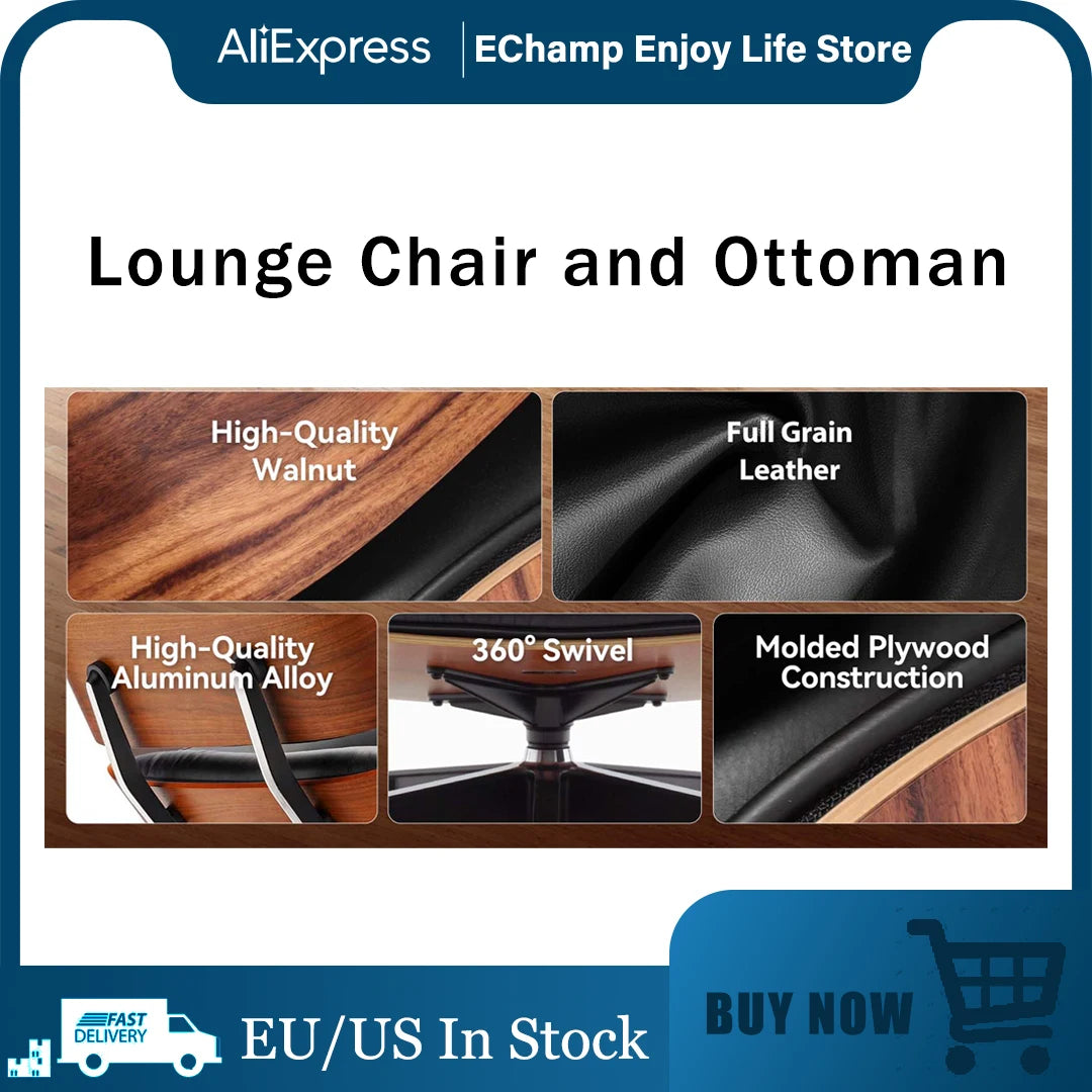 Top Layer Cowhide Classic Recliner XL Version With Armrest Swivel Chair Furniture Leisure Chair For Bedroom Balcony Studio