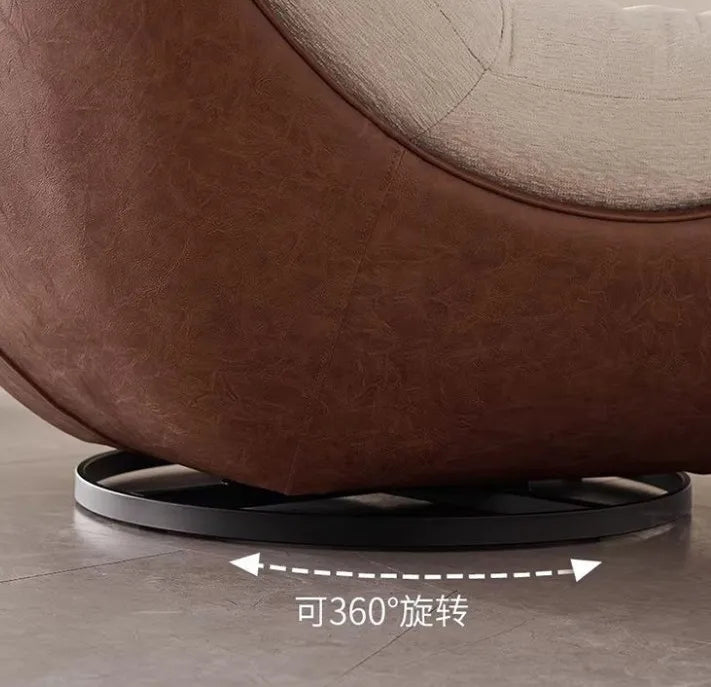 Minimalist rotating single sofa living room design fabric balcony lazy medieval leisure chair recliner