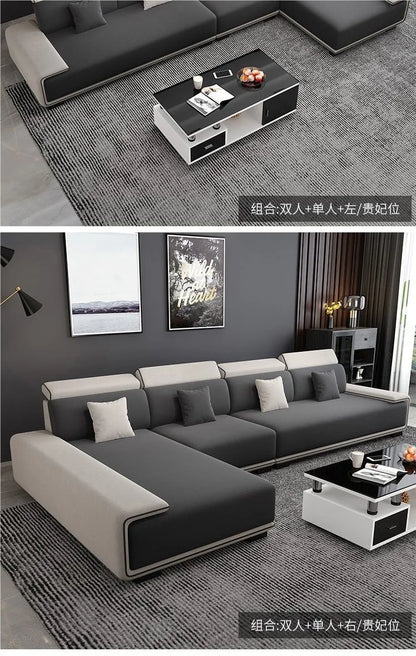 Nordic technology fabric sofa, concubine light luxury and simple