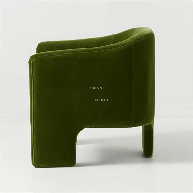 Leisure Fabric Living Room Chairs Designer Lazy Recliner French Living Room Furniture Home Balcony Coffee Shop Backrest Armchair