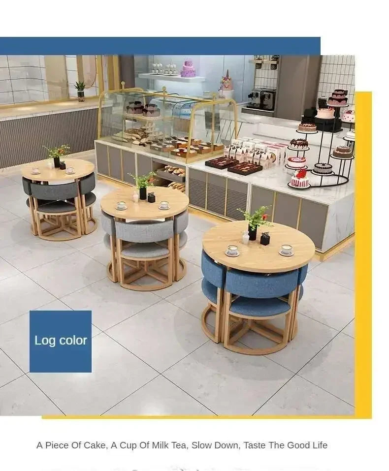 Round Mobile Dining Tables Set Kitchen 4 Chairs Center Wood Table Extendable Luxury Floor Mesa Comedor Home Furniture