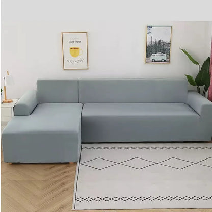 Elastic Solid Color Sofa Cover for Living Room All-inclusive Spandex Couch Cover Sectional Furniture Slipcover 1/2/3/4 Seater