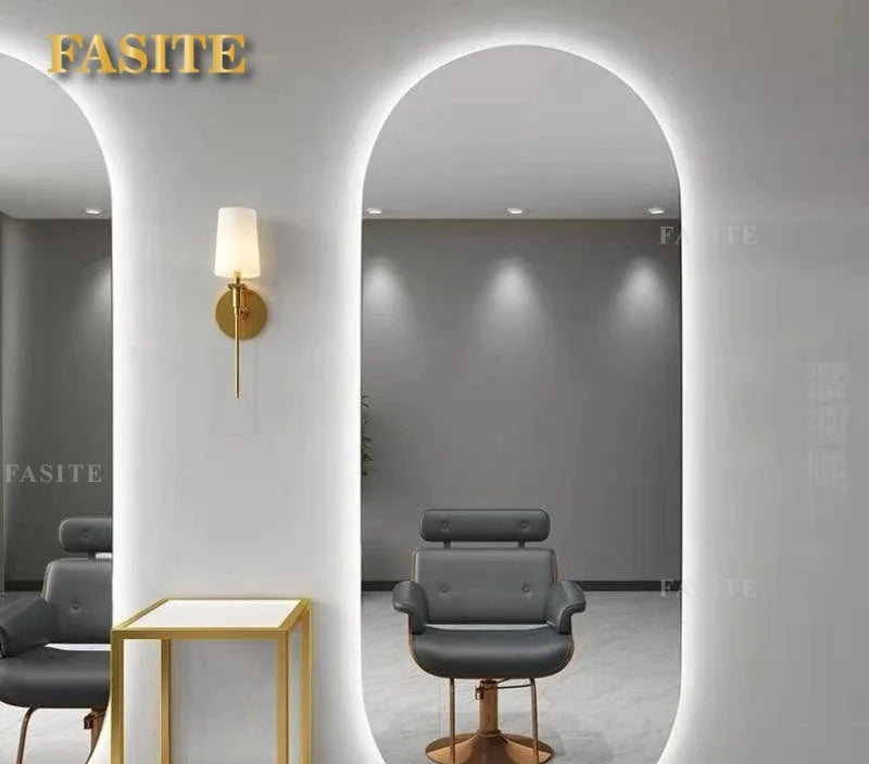 Beauty Barber Shop Mirror Frameless Barber Shop Internet celebrity hair salon