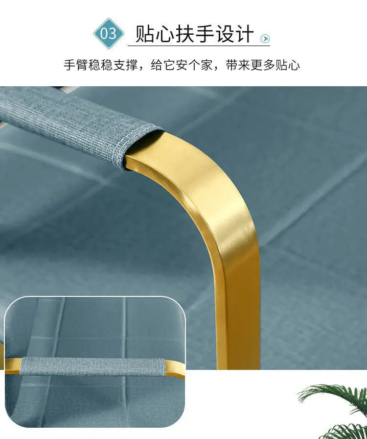 Furniture Barber Shop Sofa Waiting Salon Special Chair Hair Salon Rest Area Stainless Steel Sofa Chair