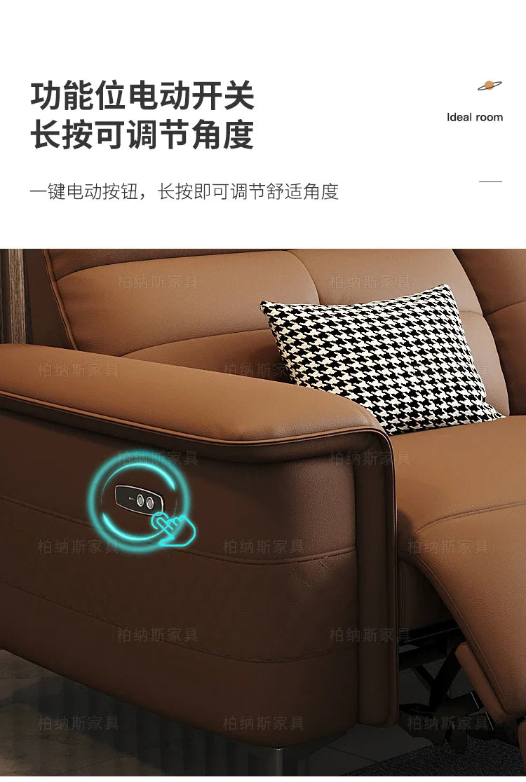 Vintage European Reclining Sofa Leather Office Designer Italiano Couch Adjustable Height Adults Sofa Inflavel Indoor Furniture