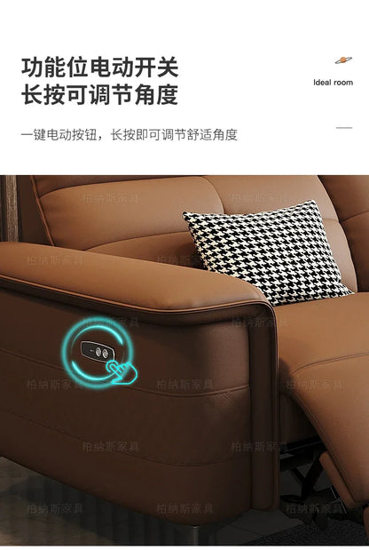 Vintage European Reclining Sofa Leather Office Designer Italiano Couch Adjustable Height Adults Sofa Inflavel Indoor Furniture