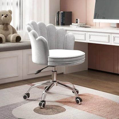 Nordic Fabric Petal Office Chairs For Student Study Desk Chair Creative Lift Backrest Computer Chair Home Bedroom Gaming Chairs