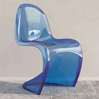 Nordic Plastic Dining Chairs Transparent Lazy Designer Ergonomic Dining Chairs Accent Desk Minimalist Muebles Acrylic Furniture