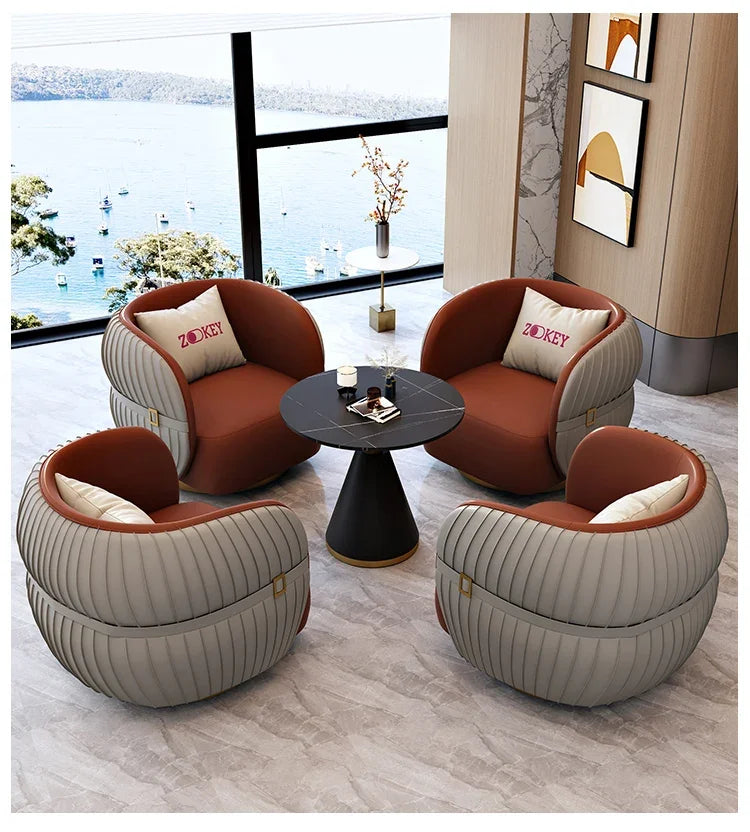Simple Backrest Chairs for Conference Room Drawers Modern Wooden Luxury Nordic Salon Designer Lounge Back Office Furniture